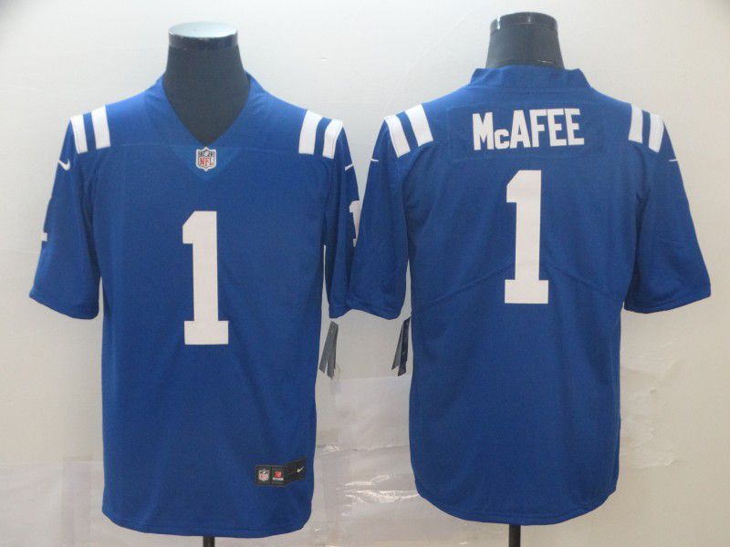 Men Indianapolis Colts #1 Mcafee Blue Nike Vapor Untouchable Limited Player NFL Jerseys